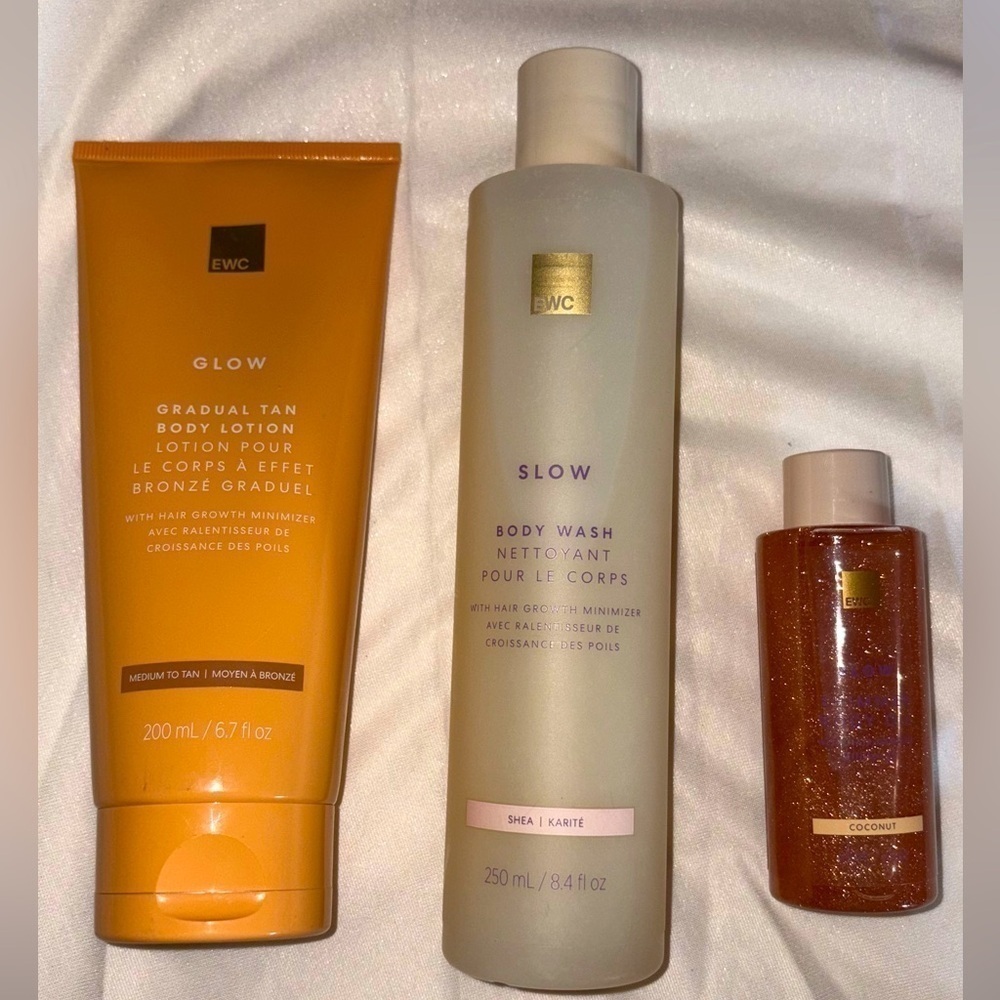 EWC Tanning Lotion, Body Wash & Shimmer Body Oil Bundle | New w Tags | $70 Value